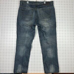 Rocawear Y2K Dark Wash Jeans 40x36 Grunge Skater Stitched Wide Leg Honeycomb 90s